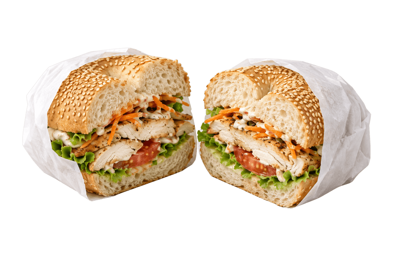 Bagel m. alm. kylling