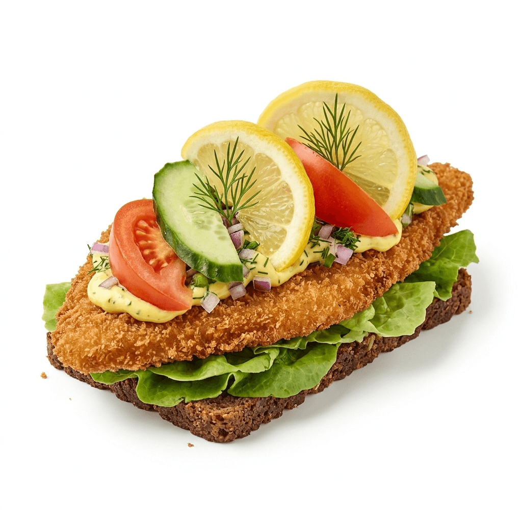 Smørrebrød m. Fiskefilet